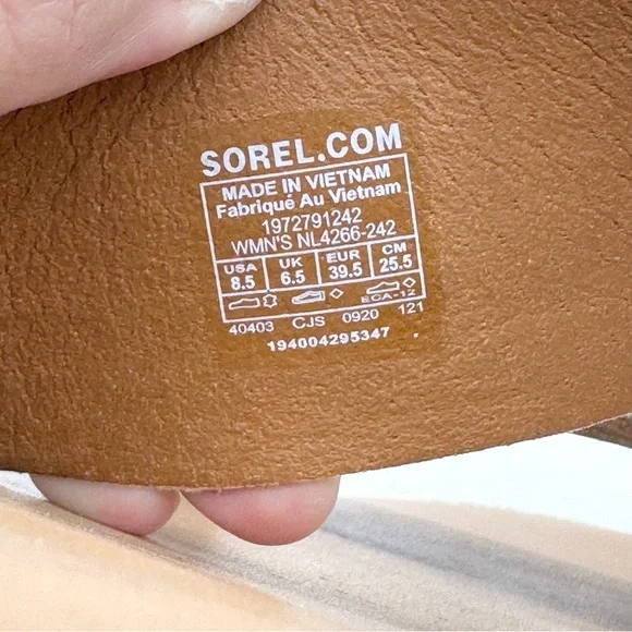 SOREL Ella Leather Sporty Espadrille Slide Sandals Green/Brown Sz 8.5 Minimalist - Picture 10 of 10